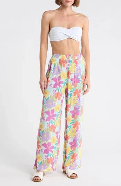 Billabong Seaside Wide Leg Pants In Purple