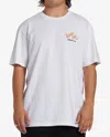 Billabong Segment T-shirts Men's White Cotton Short Sleeve Crew Neck Fts190 In White