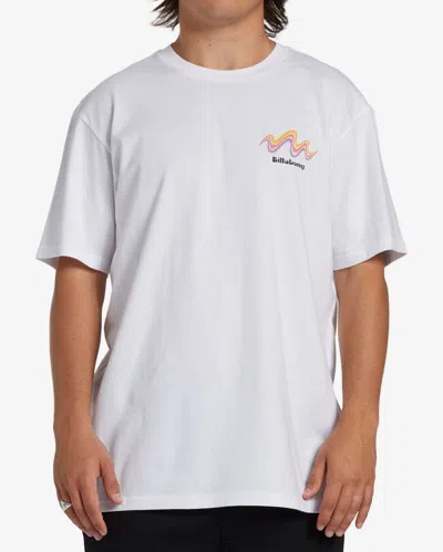 Billabong Segment T-shirts Men's White Cotton Short Sleeve Crew Neck Fts190