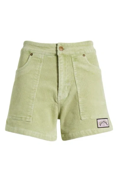 Billabong Set The Tone Cord Shorts In Pistachio