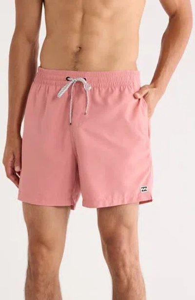 Billabong Shorely Swim Trunks In Pink