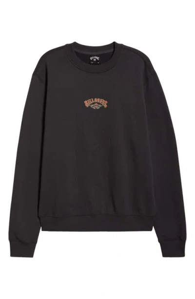 Billabong Short Sands Crewneck Sweatshirt In Black