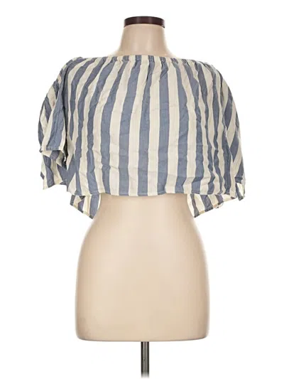Pre-owned Billabong Short Sleeve Blouse In Blue