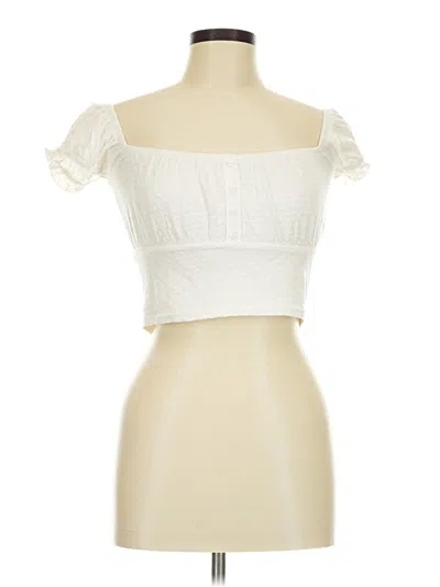 Pre-owned Billabong Short Sleeve Blouse In Ivory
