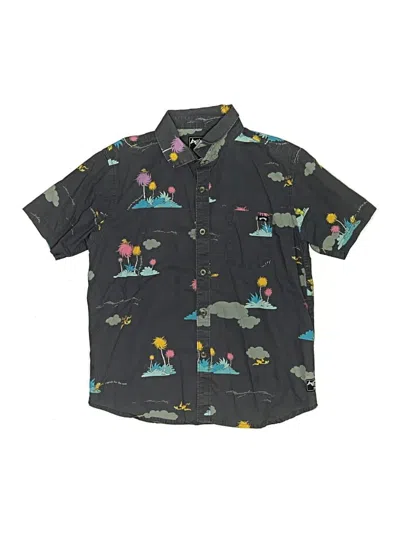 Pre-owned Billabong Kids' Short Sleeve Button Down Shirt In Black