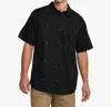 Billabong Short Sleeve Button Down Shirt In Black In Black