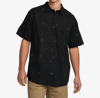 Billabong Short Sleeve Button Down Shirt In Black