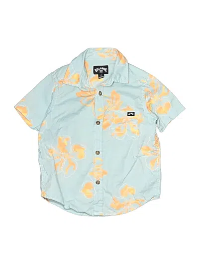 Pre-owned Billabong Kids' Short Sleeve Button Down Shirt In Yellow