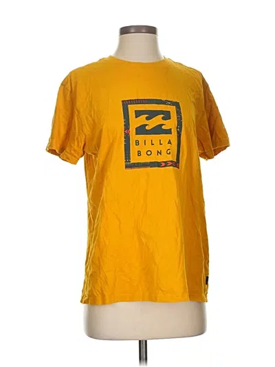 Pre-owned Billabong Short Sleeve T-shirt In Yellow