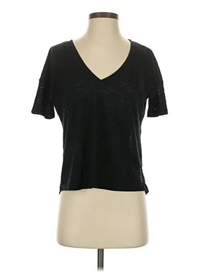 Pre-owned Billabong Short Sleeve Top Black V Neck Tops