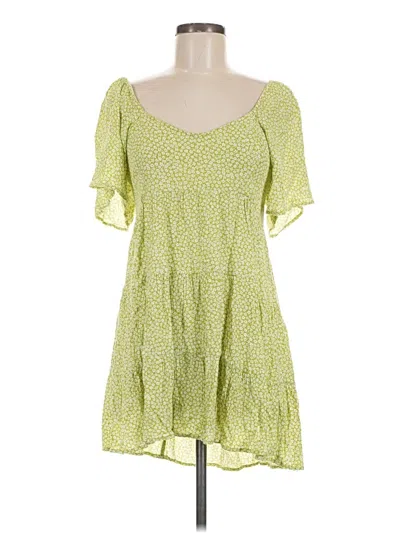 Pre-owned Billabong Short Sleeve Top Green Square Neckline Tops