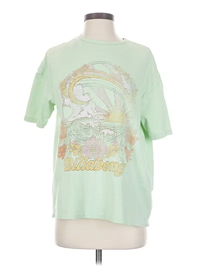 Pre-owned Billabong Short Sleeve T-shirt In Green