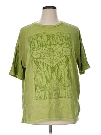 Pre-owned Billabong Short Sleeve T-shirt In Green