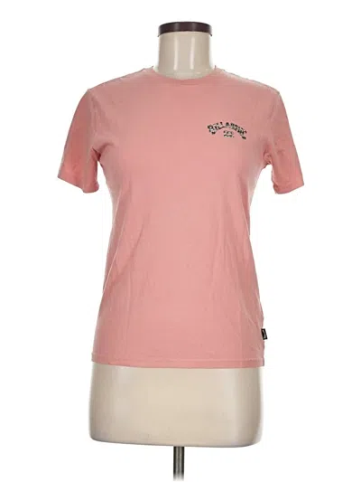 Pre-owned Billabong Short Sleeve T-shirt In Pink