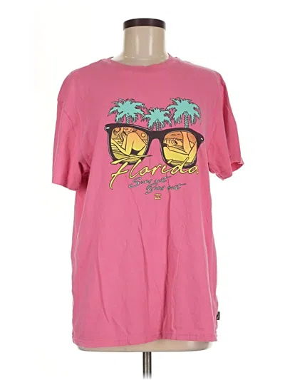 Pre-owned Billabong Short Sleeve T-shirt In Pink