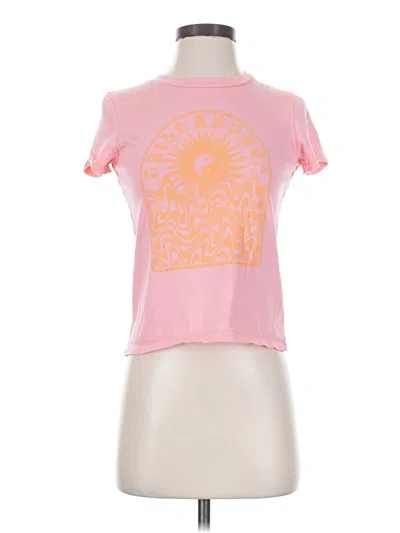 Pre-owned Billabong Short Sleeve T-shirt In Pink