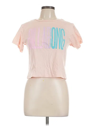 Pre-owned Billabong Short Sleeve T-shirt In Pink