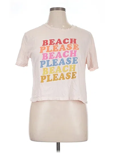 Pre-owned Billabong Short Sleeve T-shirt In Pink
