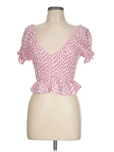 Pre-owned Billabong Short Sleeve T-shirt In Pink