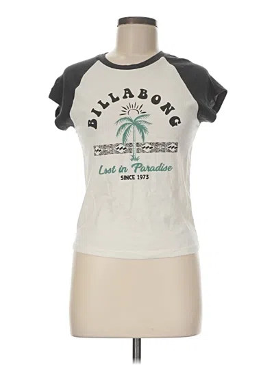 Pre-owned Billabong Short Sleeve T-shirt In Silver