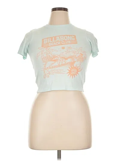Pre-owned Billabong Short Sleeve T-shirt In Teal