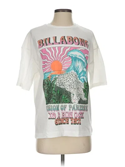 Pre-owned Billabong Short Sleeve T-shirt In White