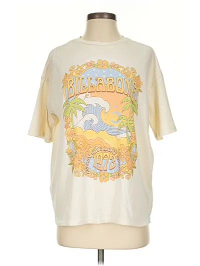 Pre-owned Billabong Short Sleeve T-shirt In White