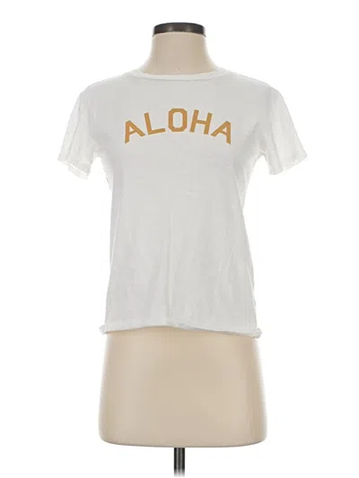 Pre-owned Billabong Short Sleeve T-shirt In White