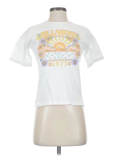Pre-owned Billabong Short Sleeve T-shirt In White