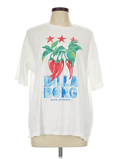 Pre-owned Billabong Short Sleeve T-shirt In White