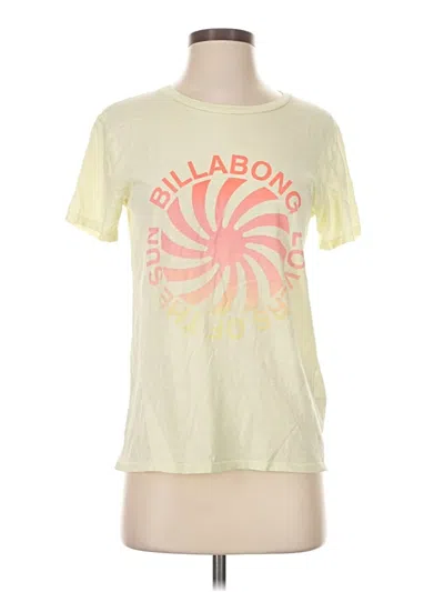 Pre-owned Billabong Short Sleeve T-shirt In Yellow