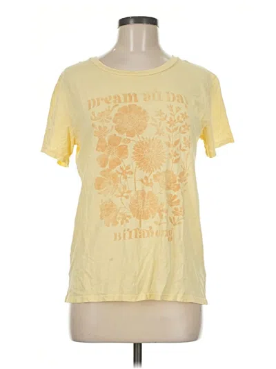 Pre-owned Billabong Short Sleeve T-shirt In Yellow