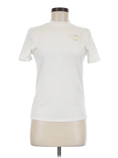 Pre-owned Billabong Short Sleeve Turtleneck In Ivory