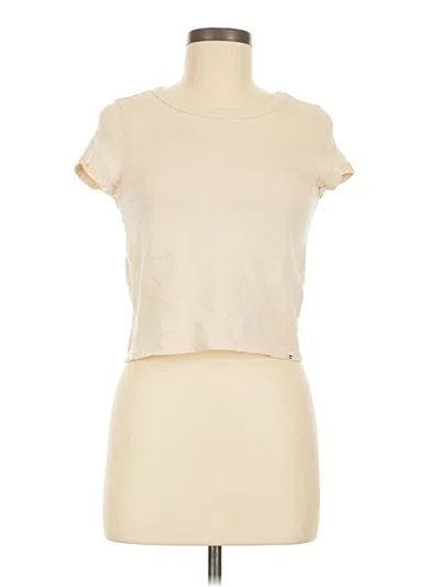 Pre-owned Billabong Short Sleeve Turtleneck In Ivory