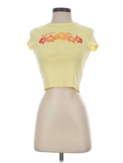 Pre-owned Billabong Short Sleeve Turtleneck In Yellow