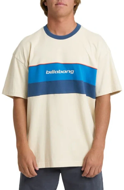 Billabong Simulator Chest Stripe Cotton T-shirt In Neutral