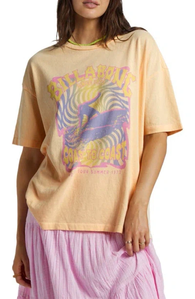 Billabong Juniors' Since 73 Oversized Cotton T-shirt In Peach Whip