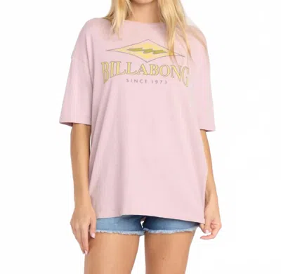 Billabong Since 73 Short Sleeve Tee In Haze In Pink
