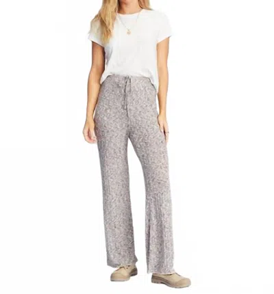 Billabong So Easy High Waist Wide Leg Knit Pants In Multicolor In Gray