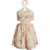 Billabong So Golden Smocked Halter Romper In Bright White