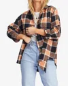 BILLABONG SO STOKED BUTTON-DOWN FLANNEL SHIRT IN TAN