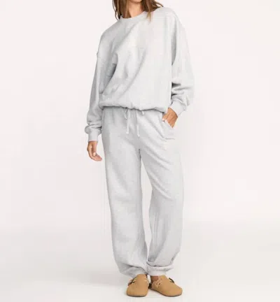 Billabong So Sunny Kendal Sweatshirt In Heather Gray In White