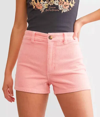 Billabong Soft Corduroy Short In Flamingo In Pink