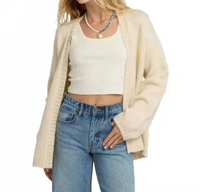 Billabong Soft Sun Cardigan In Ivory In Multi
