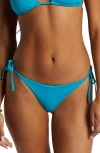 Billabong Sol Searcher Side Tie Bikini Bottoms In Blue Lagoon