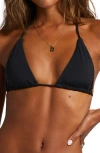 Billabong Sol Searcher Triangle Bikini Top In Black Pebble 2