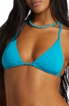 Billabong Sol Searcher Triangle Bikini Top In Blue Lagoon