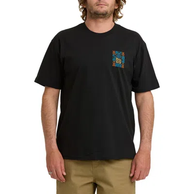 Billabong Solar Regular Cotton Graphic T-shirt In Black