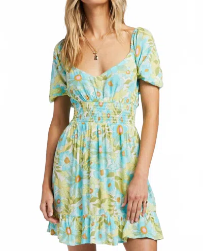 Billabong Something Pretty Dress In Ocean Eyes In Blue