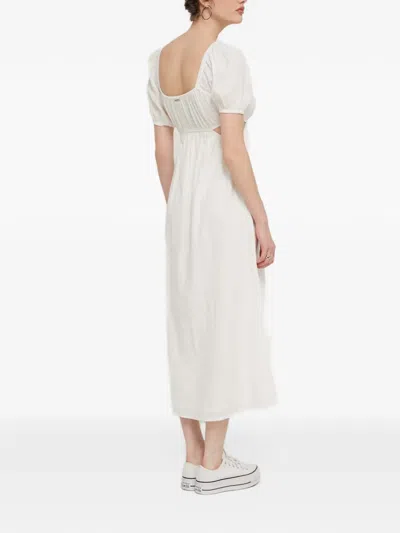 Billabong Square-neck Cutout Midi Dress In White